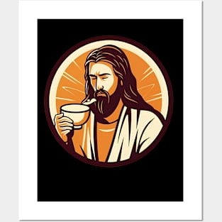 Christian Jesus Drinking Tea Posters and Art